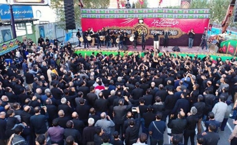 مراسم اجتماع بزرگ عزاداران حسینی در شهرستان قائمشهر با حضور ابوالشهیدین آیت الله معلمی برگزار شد + تصاویر
